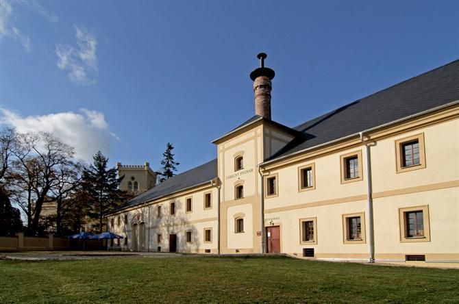 Zámecký pivovar Chyše. Počátky panského pivovaru, který je součástí zámeckého komplexu, spadají do let 1839-1841 a navazují na dlouholetou tradici pivovarnictví v Chyši. Zdejší pivo získalo řadu tuzemských cen (např. Česká pivní pečeť) a při jeho produkci využívá sládek kromě žateckého chmelu přírodní vodu z Doupovských hor. Adresa:Chyše, Druhy piv: Prokop 11° světlý, Prokop 12° jantar, Prokop 12° tmavé | Foto: Aktuálně.cz