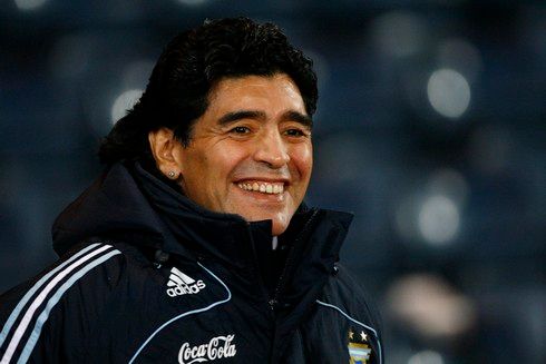 Diego Maradona slavil svou premiéru na lavičce Argentiny | Foto: Sport