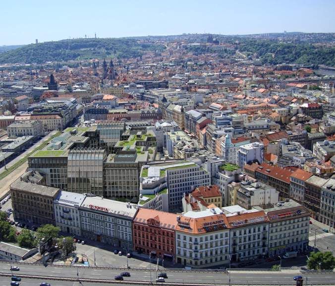 Florentinum bude umístěné v centru města mezi ulicemi Na Florenci a Na Poříčí. Kvalitní část Prahy 1 se tak podle architekta projektu Jakuba Ciglera posune až k magistrále. | Foto: Aktuálně.cz, Penta