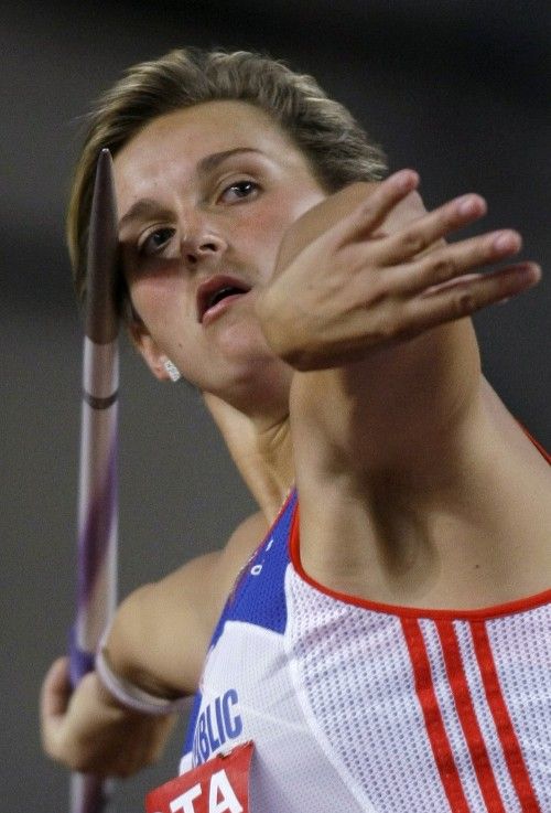 Česká oštěpařka Barbora Špotáková se stala v japonské Ósace mistryní světa. | Foto: Reuters