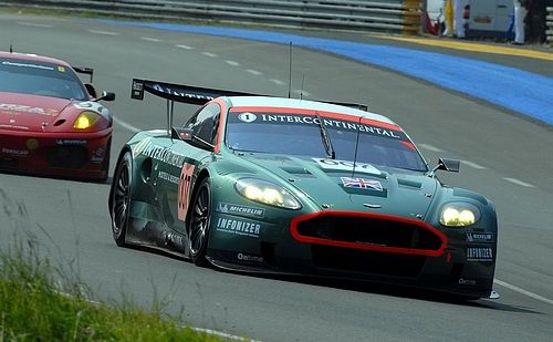 Tomáš Enge za volantem Astonu Martin DBR9 při tréniku na trati závodu 24 hodin v Le Mans. | Foto: BPA/Martin Straka