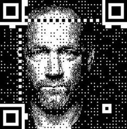 QR kód Davida Kollera vytvořil výtvarník David Černý. | Foto: David Koller