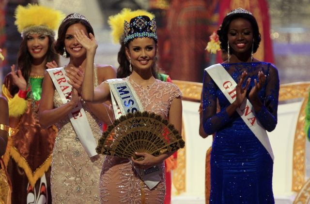 Druhé místo obsadila Miss Francie a na třetí příčce skončila Miss Ghana. | Foto: ČTK