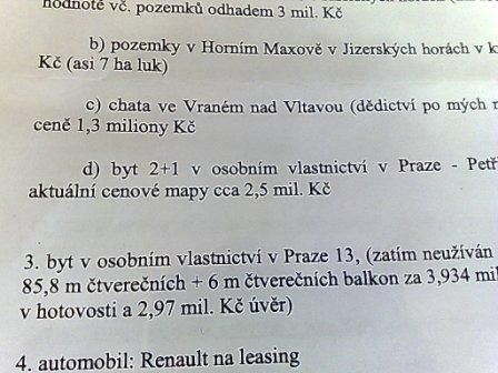 Dozvíte se také, že expremiér vlastní spolu s manželkou sedmihektarový pozemek v Jizerských horách. | Foto: Aktuálně.cz