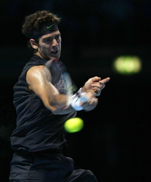 Juan Martín del Potro odvrací | Foto: Sport