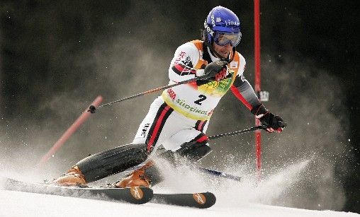 Francouz Jean-Baptiste Grange na trati slalomu v Alta Badii. | Foto: Reuters