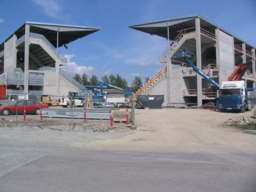 Fotbalový stadion klubu Odd Grenland právě probíhá rekonstrukcí | Foto: Aktuálně.cz