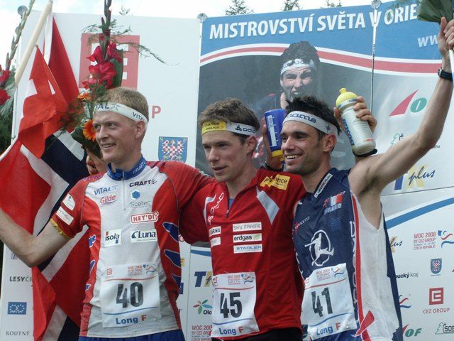 Tři nejlepší muži z klasické tratě. Hubmann, Nordberg a Gonon | Foto: Lubomír Macháček