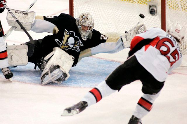 Gólovou přestřelku viděli v Mellon aréně příznivci Penguins. | Foto: Reuters