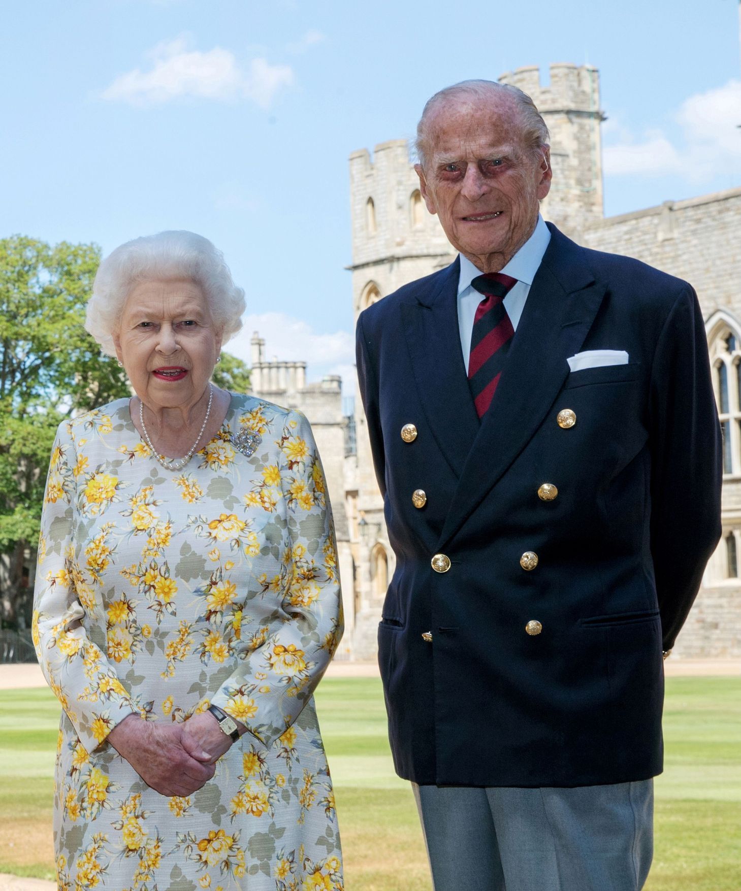 The queen bears the loss of her husband with dignity, the family has gathered around her, said Prince Andrew