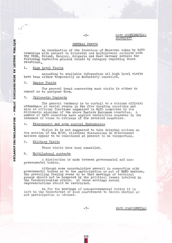 Centrála NATO 4. září 1968 rozhodla o přerušení politických a vojenských kontaktů se všemi pěti státy Varšavské smlouvy, které napadly Československo. | Foto: Archiv NATO