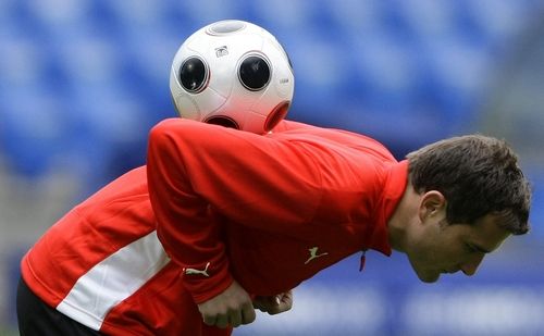 Alexander Frei při pátečním tréninku. | Foto: Reuters