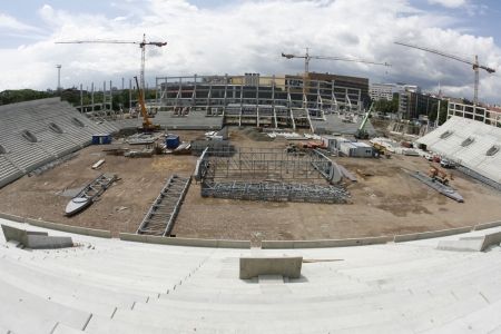 Rozestavěný slavistický stadion. | Foto: Martin Malý - www.stadioneden.cz.