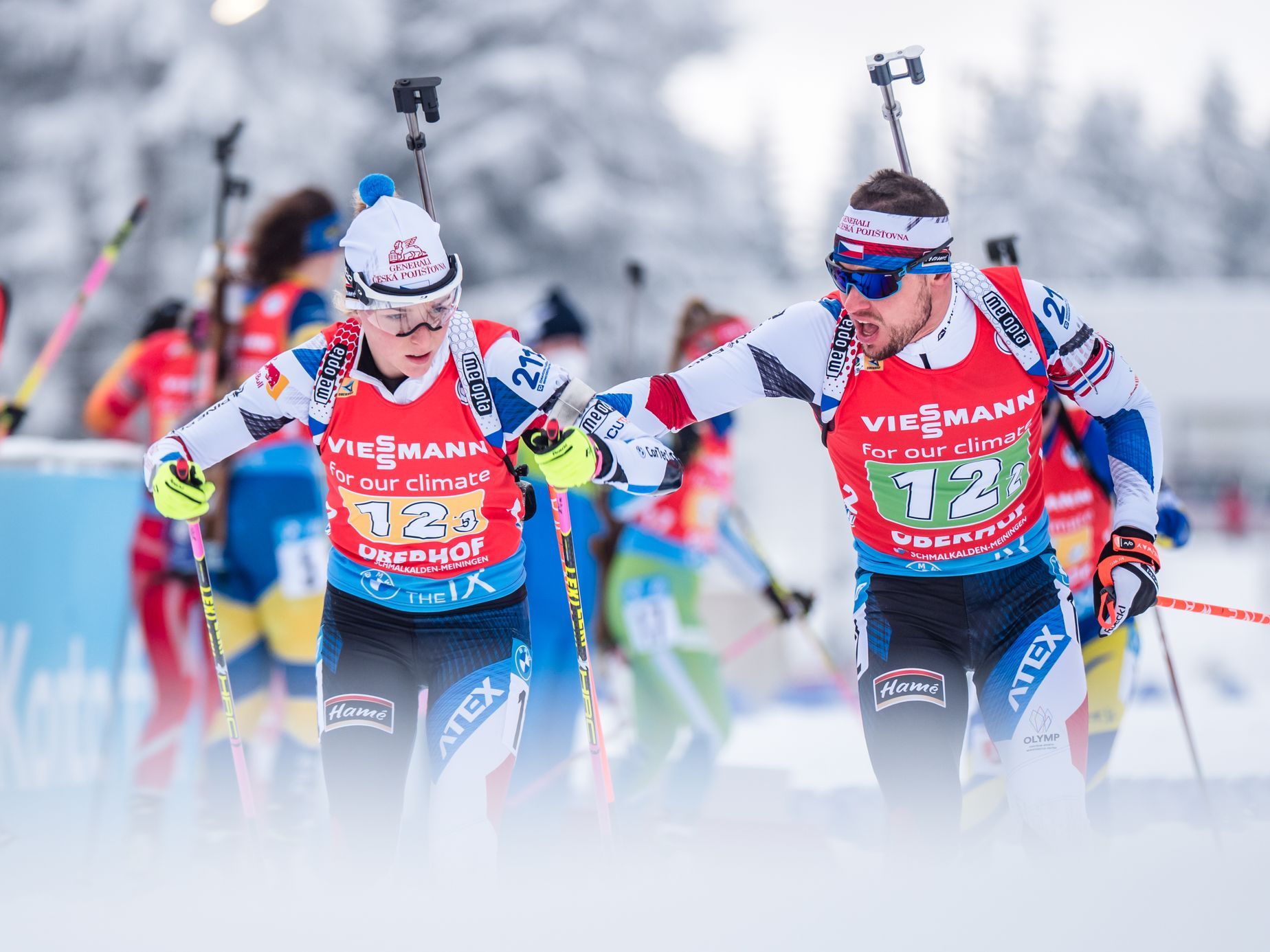 Le relais mixte tchèque a terminé neuvième à Oberhof, la Norvège a gagné