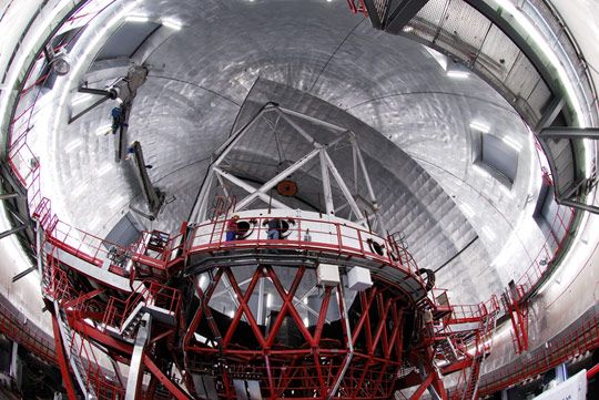 Konstrukce dalekohledu stála 180 milionů dolarů, je majetkem Španělska, Mexika a Floridské univerzity. | Foto: Ángel L. Aldai