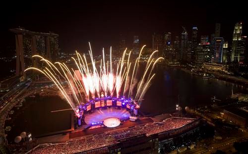 Závěrečný ceremoniál olympiády mladých | Foto: Reuters