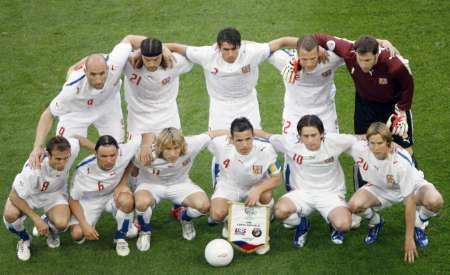 Fotbalisté Česka před zápasem s USA. | Foto: Reuters