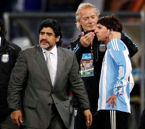 Diego Maradona a Lionel Messi | Foto: Sport