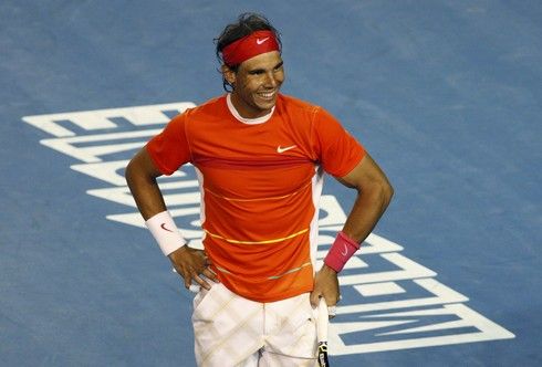 Rafael Nadal před zahájením zápasu | Foto: Sport