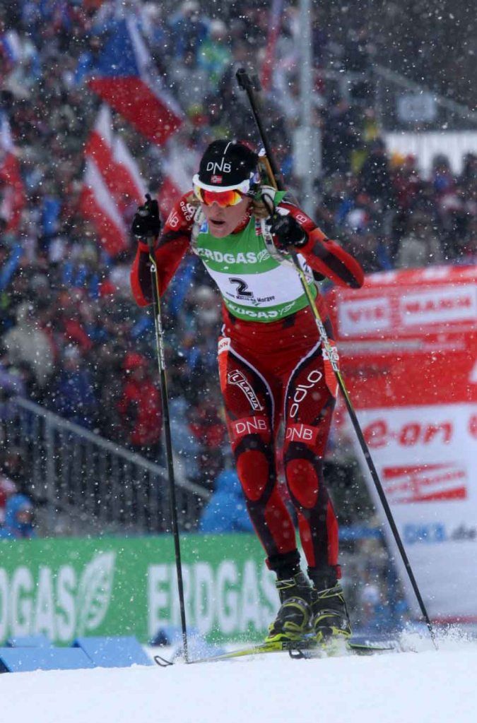 Z vítězství se radovala Tora Bergerová z Norska. | Foto: Eduard Erben