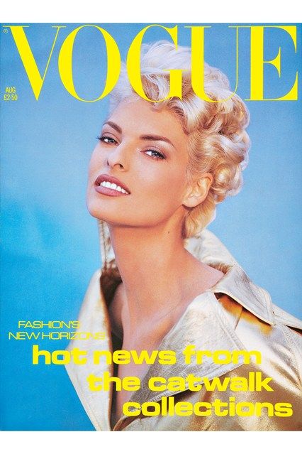 Kanadská supermodelka Linda Evangelista na titulce ze srpna 1991. Pro Vogue ji fotil Patrick Demarchelier, jeden z nejlepších módních fotografů na světě. | Foto: Vogue