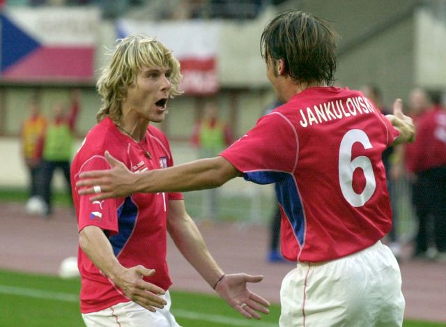 Pavel Nedvěd, Marek Jankulovski | Foto: ČTK