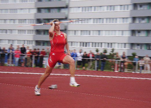 Barbora Špotáková excelovala v oštěpařské soutěži na Železného exhibici, její hody létaly za 60 metrů, ten nejdelší měřil 65,03 m. | Foto: Zuzana Hronová