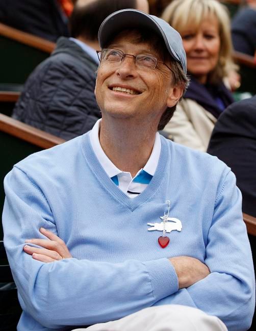 Bill Gates dorazil na Roland Garros | Foto: Reuters