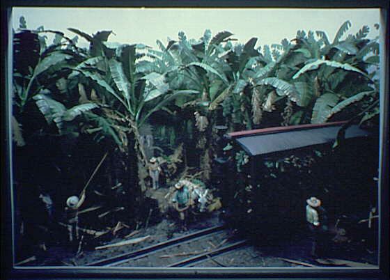 Život na banánových plantážích v podání dioramatu z fotografického archivu Library of Congress v USA. | Foto: Library of Congress