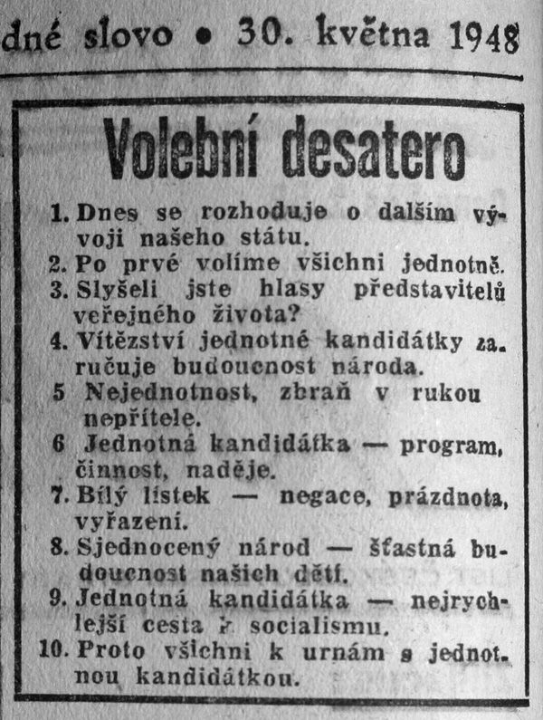 Na straně dvě už ale bylo Svobodné slovo mnohem pragmatičtější. Svobodné slovo, neděle 30. května 1948 | Foto: repro Aktuálně.cz