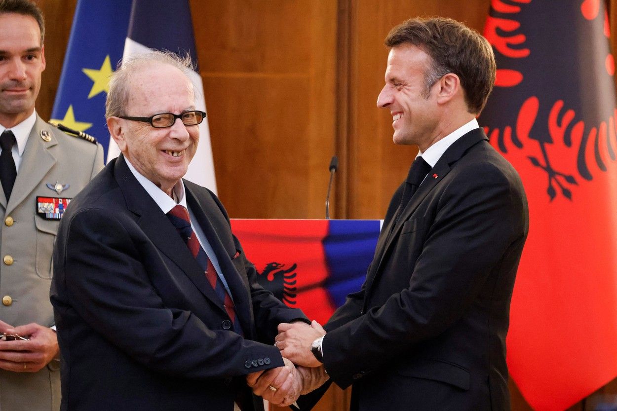 Macron praised Kadare.  You wrote freely in a country more Stalinist than Stalin, he said