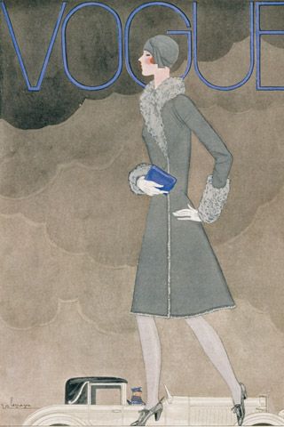 Na titulních stránkách se nejdříve objevovaly ilustrace, pak je nahradily fotografie. Zde kresba od art deco ilustrátora Georga Lepapeho. (říjen 1928) | Foto: Vogue