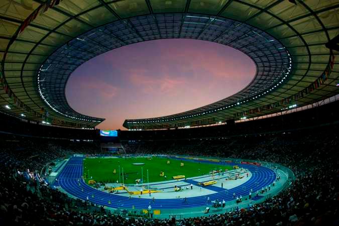 Stadion během MS v Atletice v Berlíně | Foto: Reuters