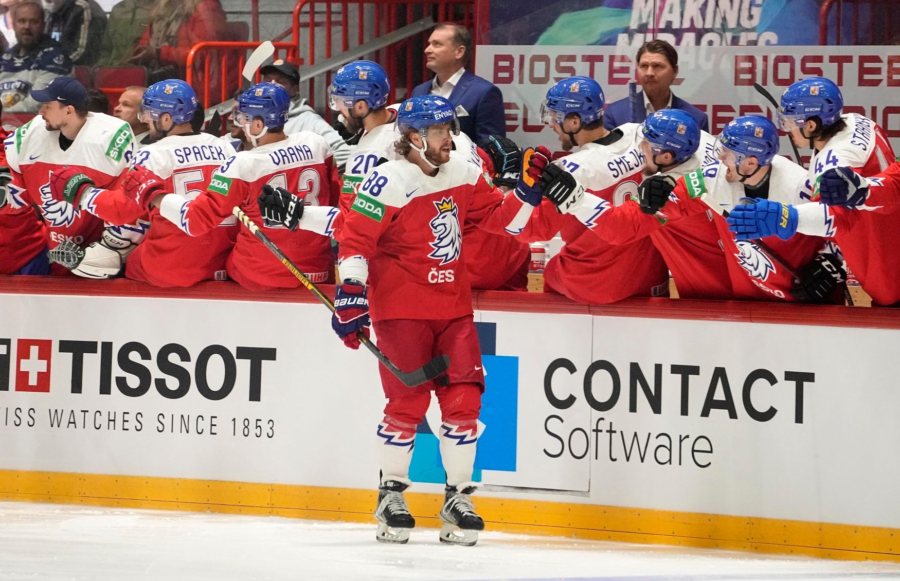 „Wir wollten Deutschland zeigen, dass sie keine Chance haben“, sagte Pastrňák.  Vor dem Spiel war er nervös