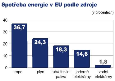 Spotřeba energie v EU podle zdroje | Foto: Tomáš Daněk