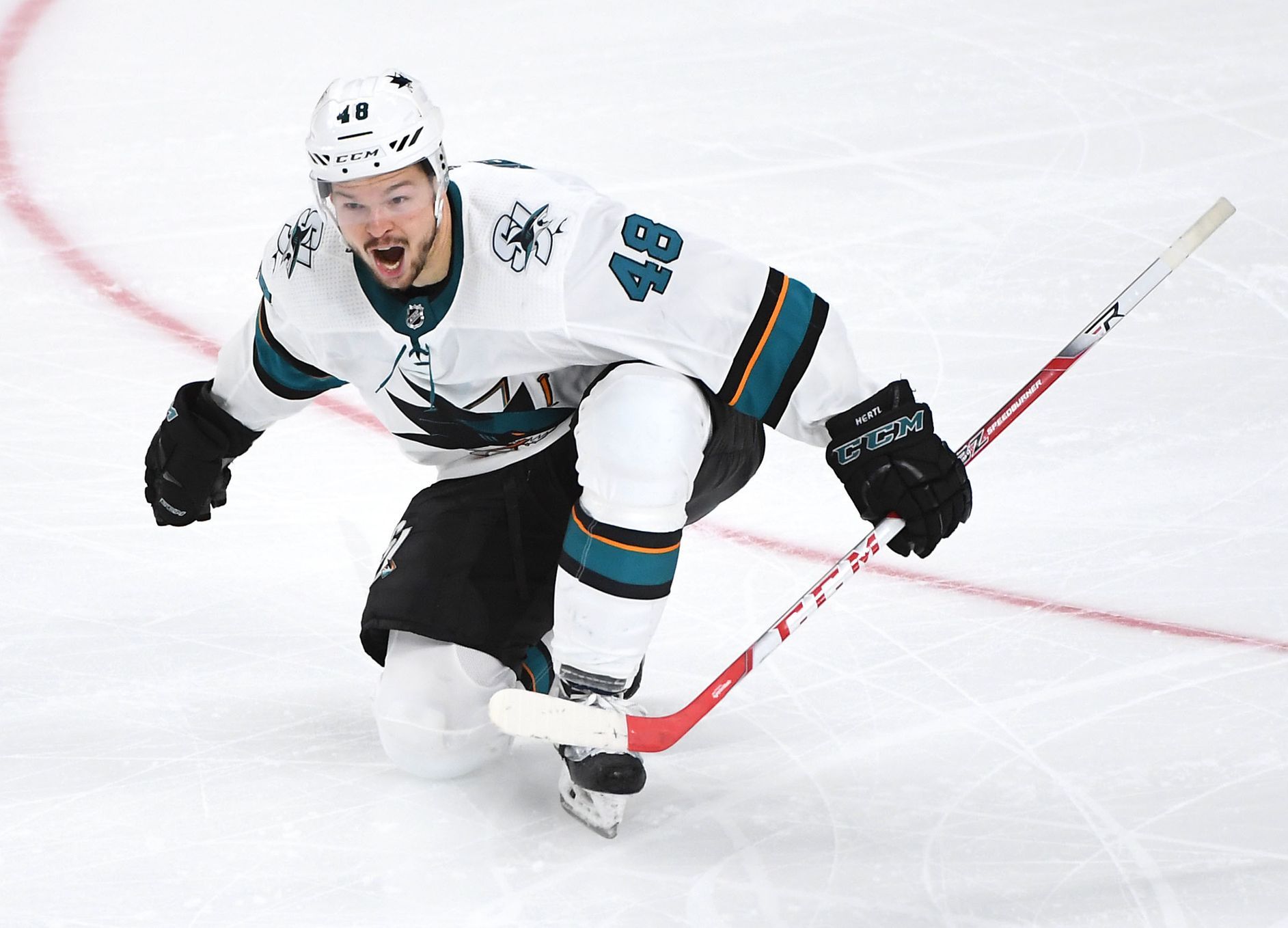 Instead of exchanging a giant contract.  Hertl signed up for San Jose for another eight years