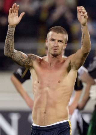 David Beckham při přátelském duelu na Novém Zélandu. | Foto: Reuters