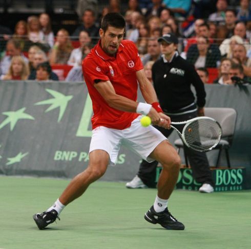 ... proti Novaku Djokovičovi. | Foto: Pavel Lebeda - Česká sportovní