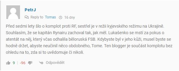 Komentář vrchního ministerského rady při ministerstvu pro místní rozvoj Petra J. na serveru Zdopravy.cz | Foto: Zdopravy.cz