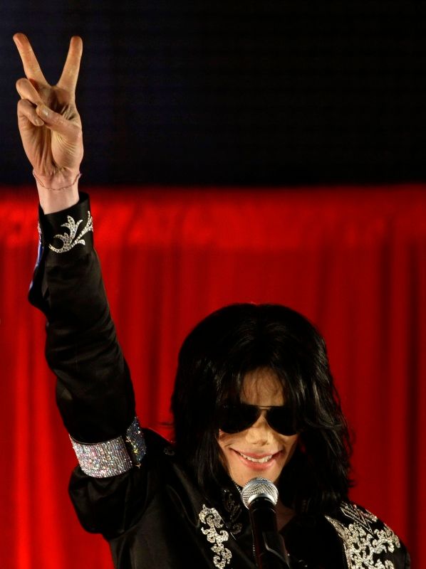 Michael Jackson na tiskové konferenci | Foto: Reuters