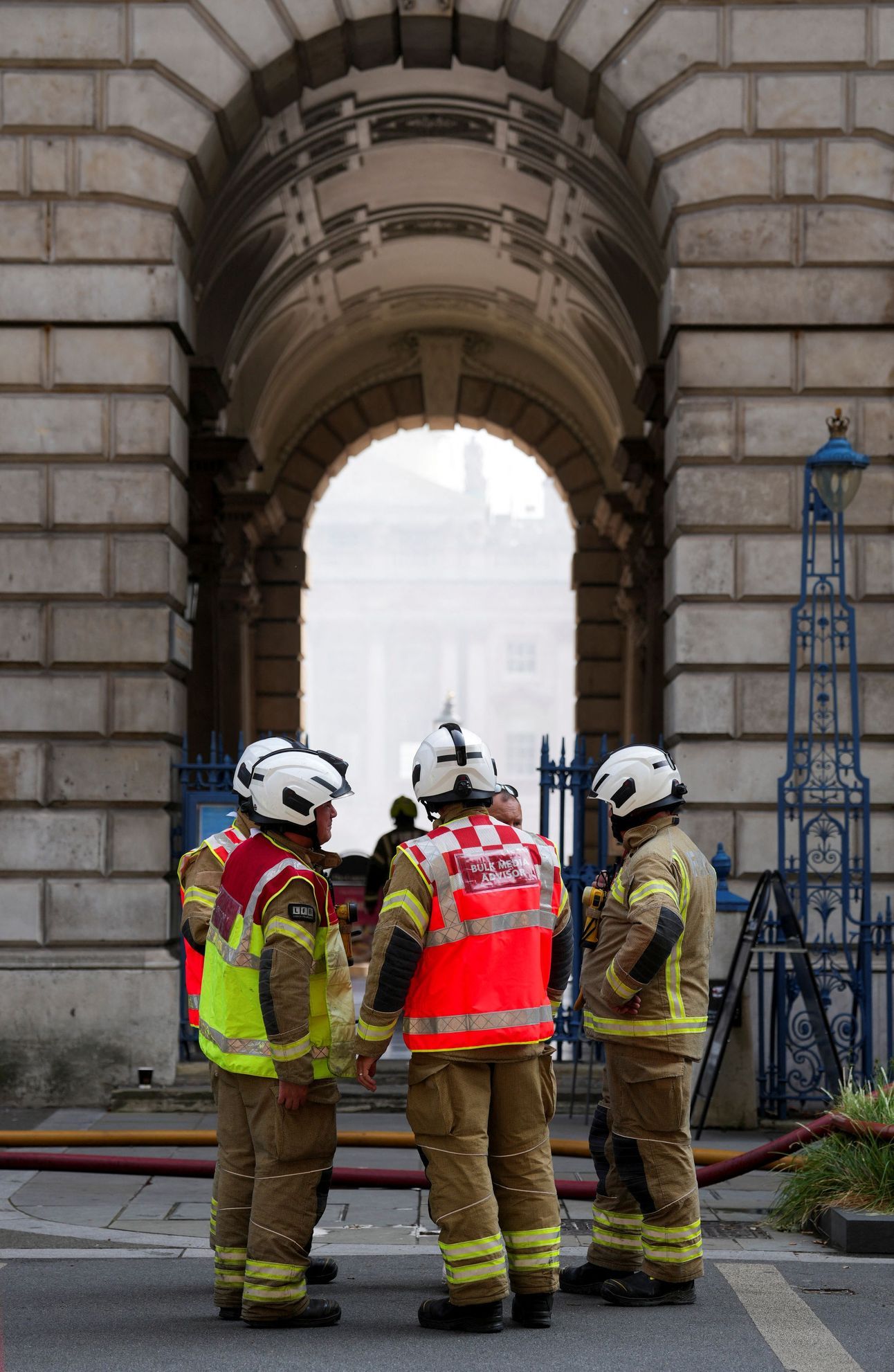 Somerset House was on fire in central London, the fire is now under control