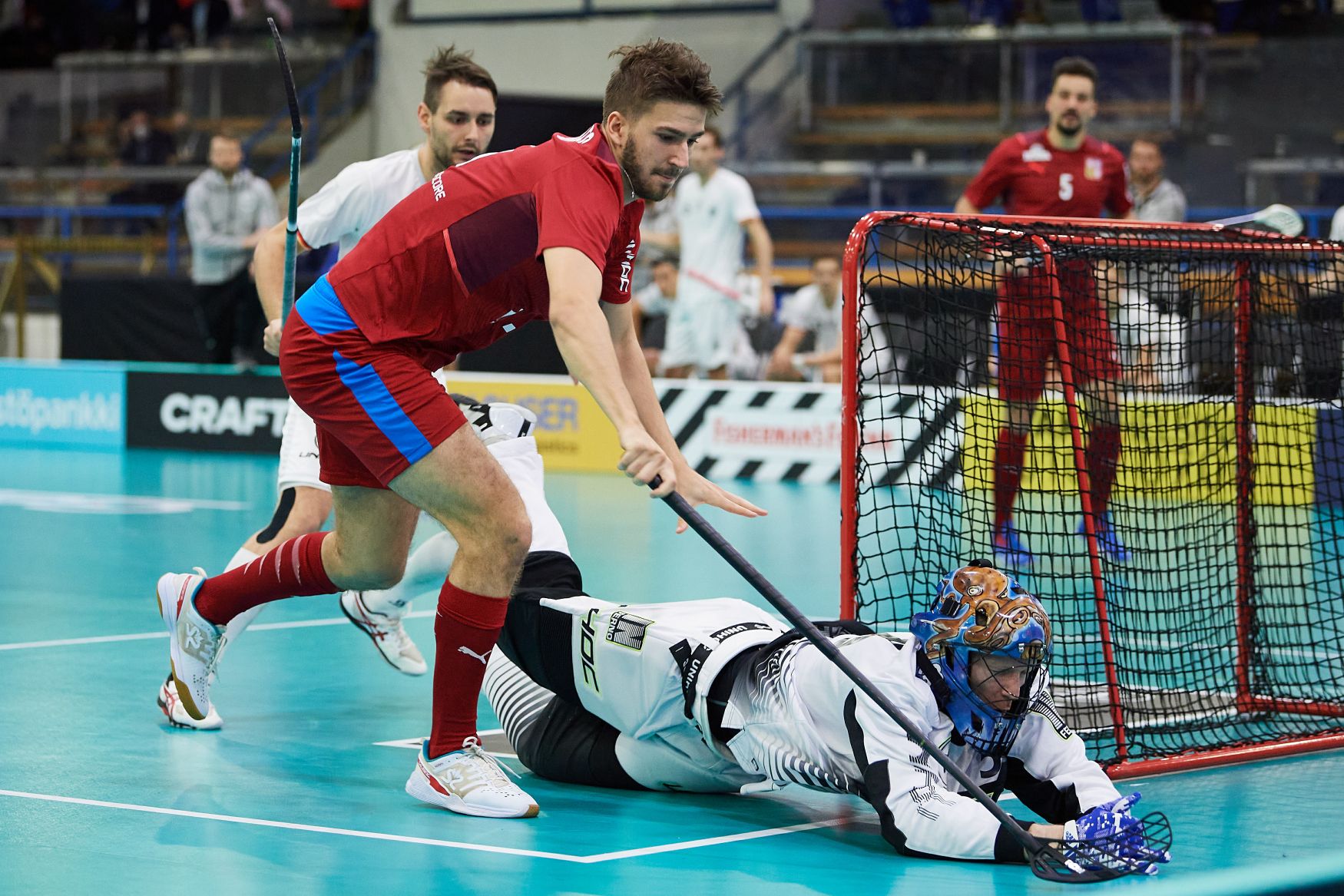 Abriss am Anfang.  Die Unihockeyspieler sind mit einem Sieg über Deutschland mit 11:0 in die Weltmeisterschaft in Helsinki eingestiegen