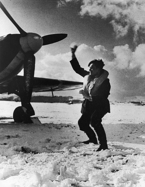 Na snímku rotný Menšík z 312. československé stíhací perutě v roce 1941. | Foto: Ladislav Sitenský