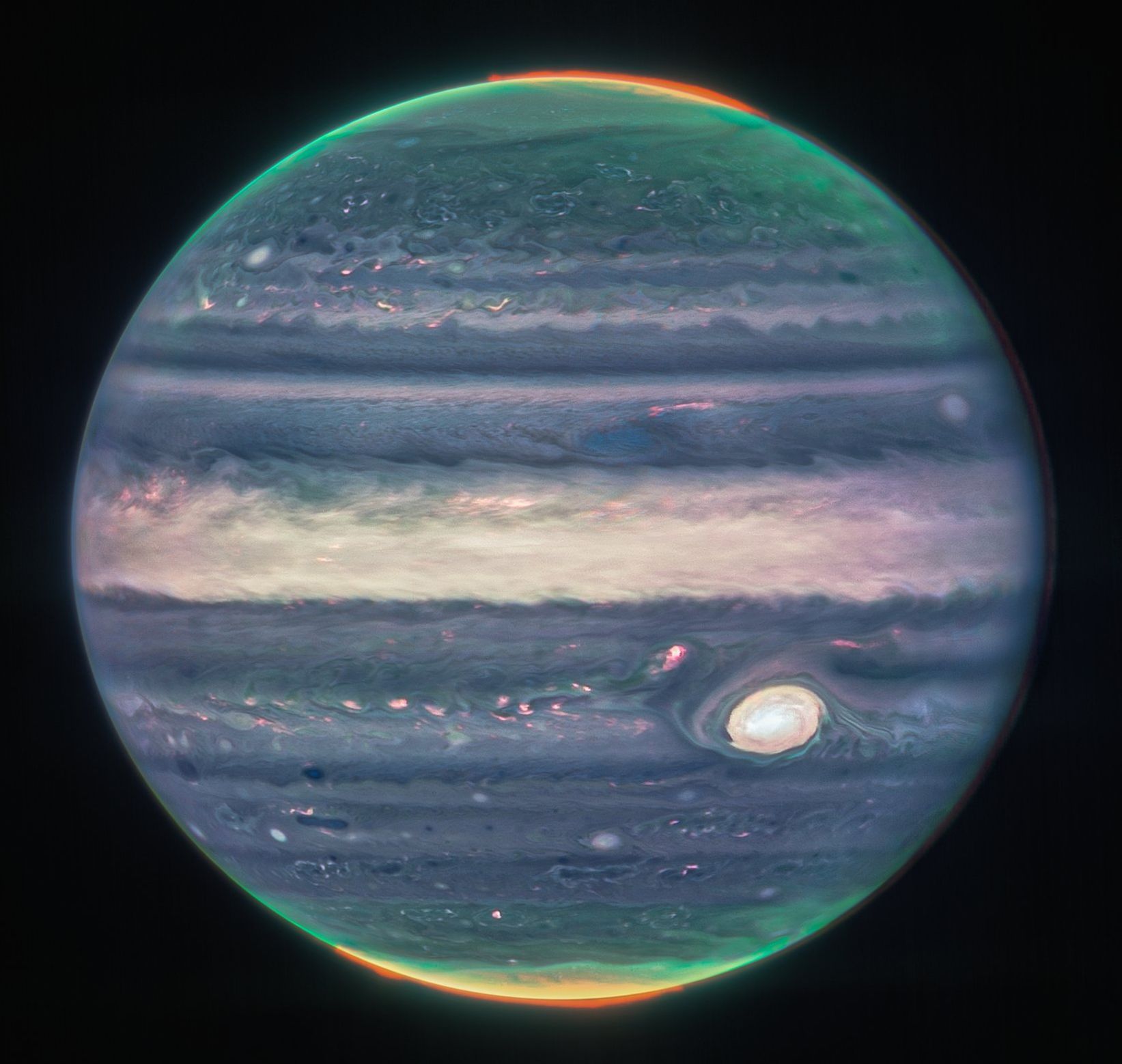 Raging storm and northern lights. James Webb telescope captures Jupiter ...