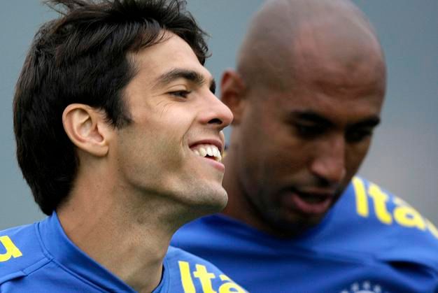 Kaká na tréninku reprezentace | Foto: Reuters