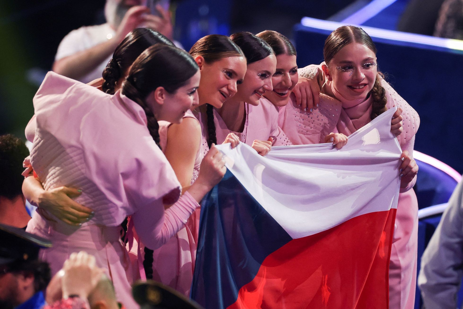 My sister’s crown has a chance.  The Czech group Vesna advanced to the Eurovision final