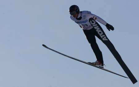 Pavel Churavý při skoku | Foto: Reuters