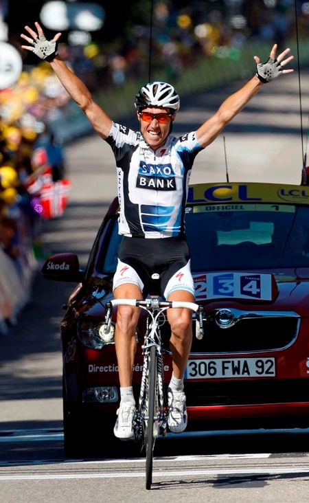 Nicki Sorensen míří za vítězstvím ve 12. etapě Tour de France. | Foto: Reuters