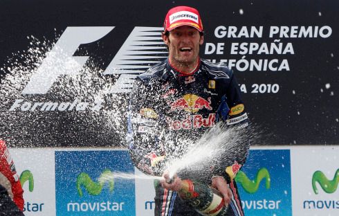 Mark Webber si vítězství náležitě užíval | Foto: Reuters