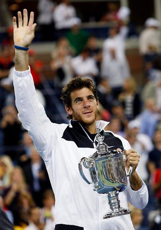 Juan Martin del Potro s trofejí | Foto: Reuters